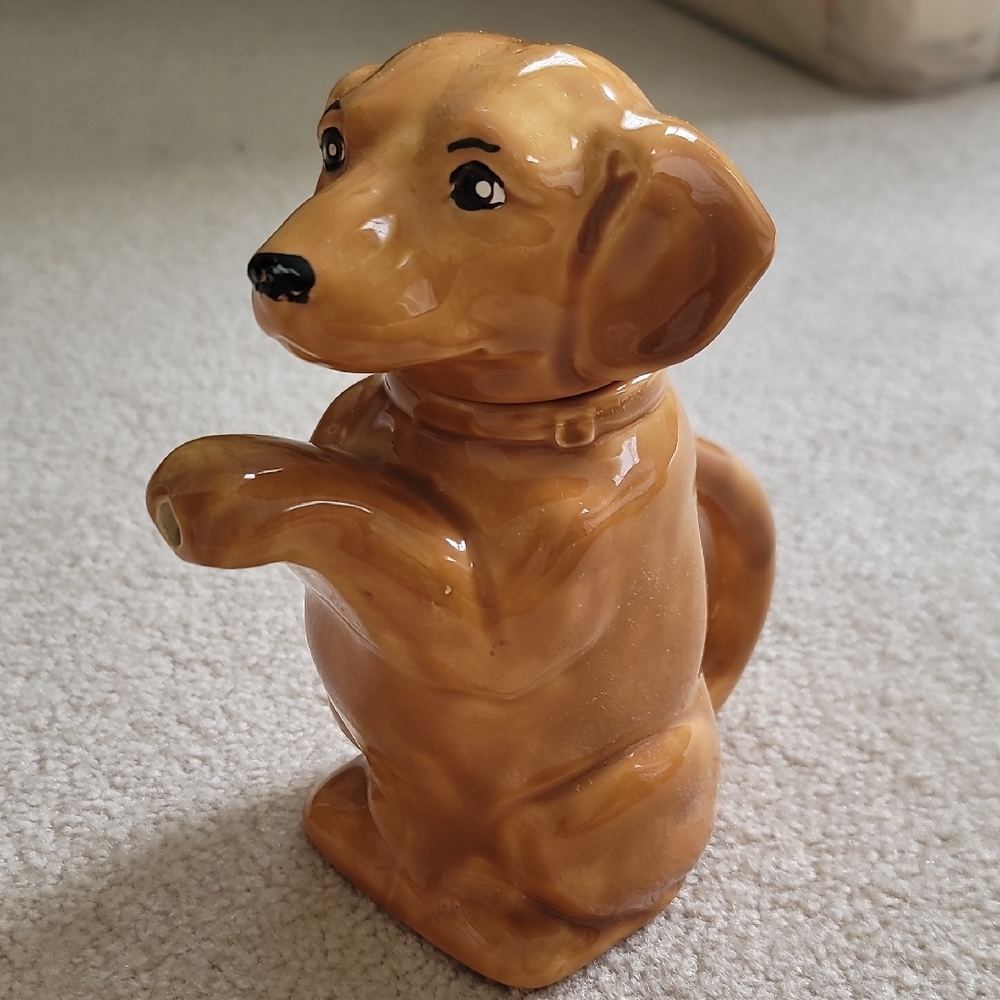 Charming Brown Dog Ceramic Teapot